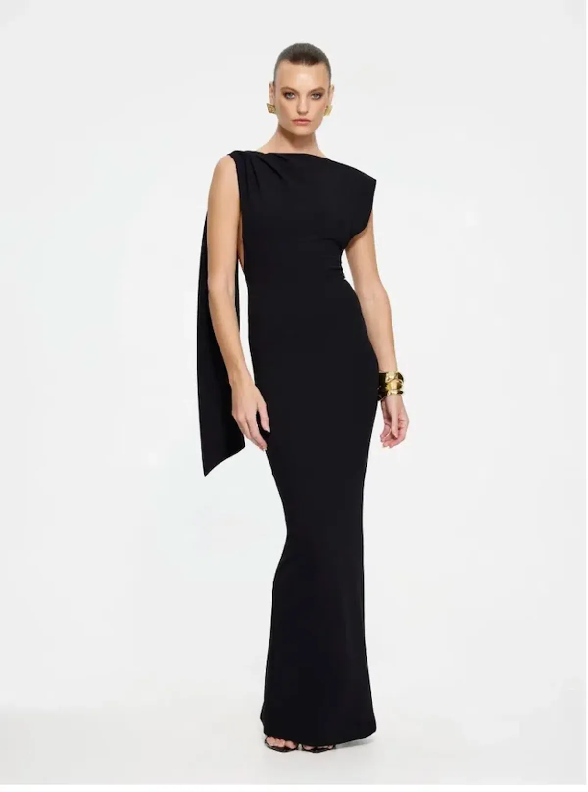 Effie kats audrey gown in black size 6/xs for rent on The Volte - main image