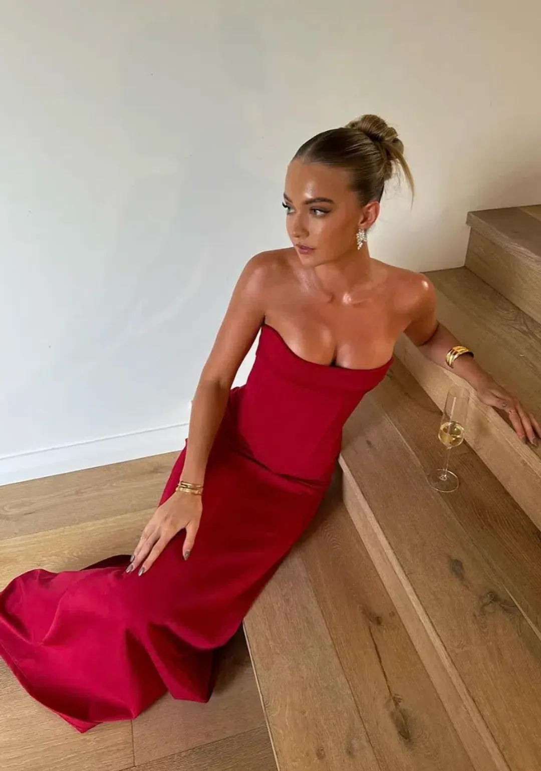 LOUIE GOWN | WINE | XS for rent on The Volte - main image