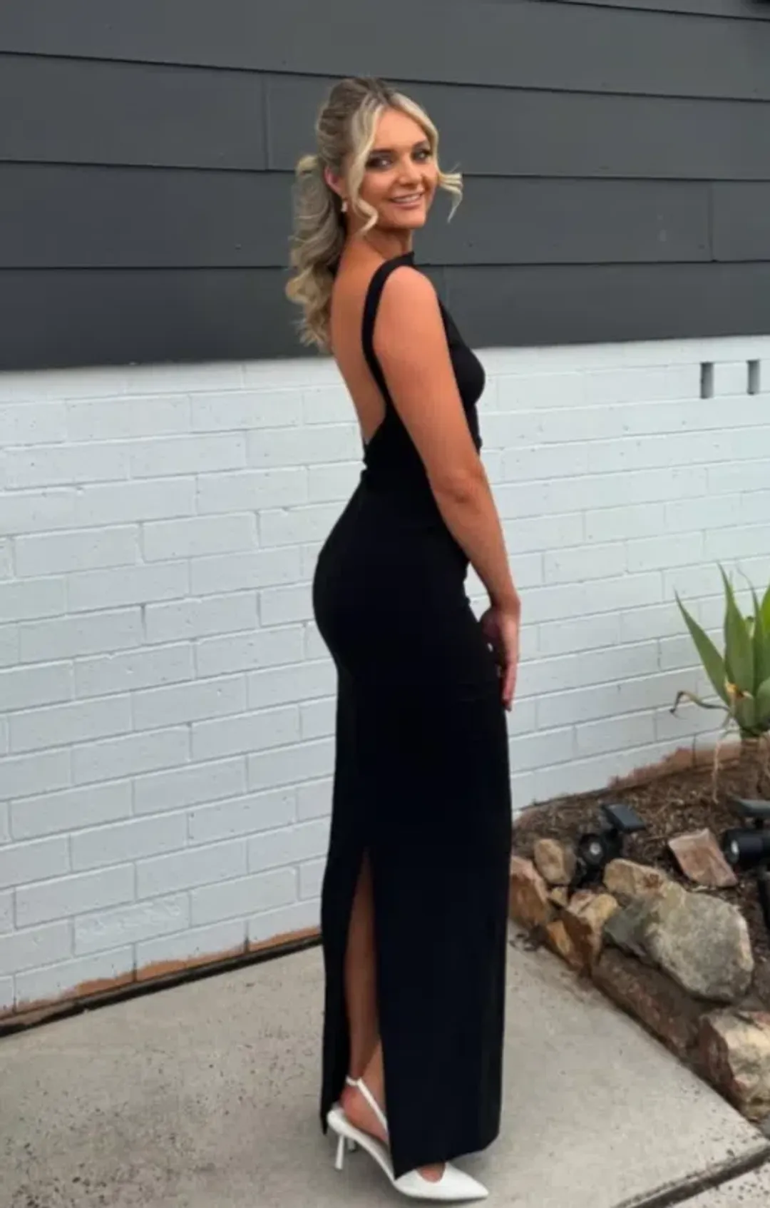 Effie Kats Verona Gown Black Size Large for rent on The Volte - main image