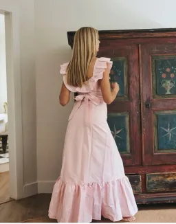 Louise New York - THE CAMILLE DRESS IN POWDER PINK - size 8 for rent on The Volte - image 2