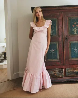 Louise New York - THE CAMILLE DRESS IN POWDER PINK - size 8 for rent on The Volte - image 1