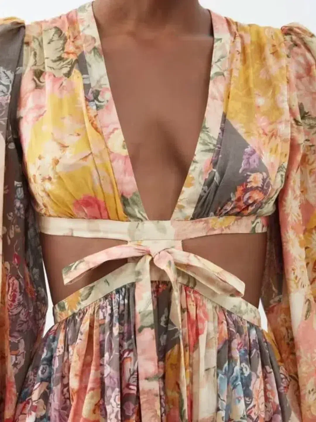 Zimmermann Pattie Patchwork Long Dress Size 1/10  for rent on The Volte - main image