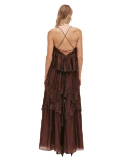 Aje Ophelia Lace Gown Chocolate Brown Size 12 for rent on The Volte - image 2