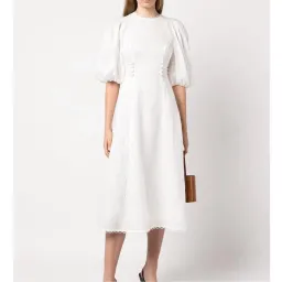 ZIMMERMANN ROSA LACED MIDI DRESS WHITE (Size: 1)  for rent on The Volte - image 2