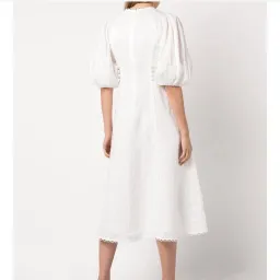ZIMMERMANN ROSA LACED MIDI DRESS WHITE (Size: 1)  for rent on The Volte - image 3