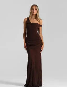Natalie Rolt Cadence Gown Espresso Size 0 for rent on The Volte - image 1
