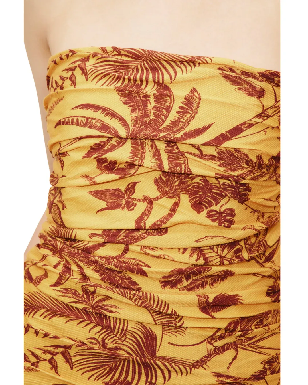 Alemais Banana Blossom Ruched Gown Size 10 for rent on The Volte - main image