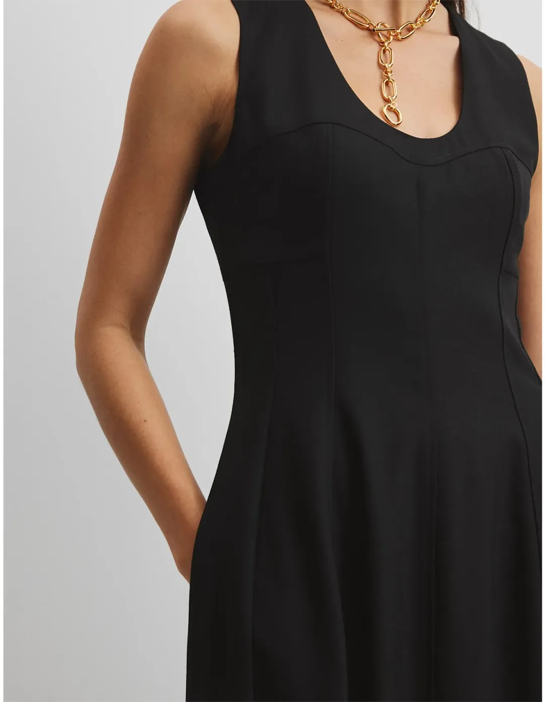 Country Road Corset Detail Dress Black Size 10 for rent on The Volte - main image