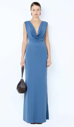 Bec & Bridge BRIGITTE COWL NECK MAXI DRESS Steel Blue Size 10 for rent on The Volte - image 1