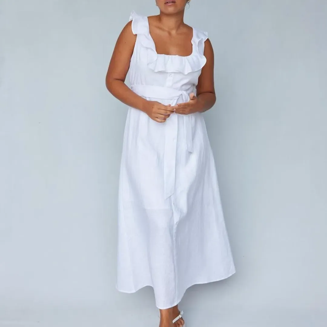 Amelius The Label Bohdi Linen Dress for rent on The Volte - main image