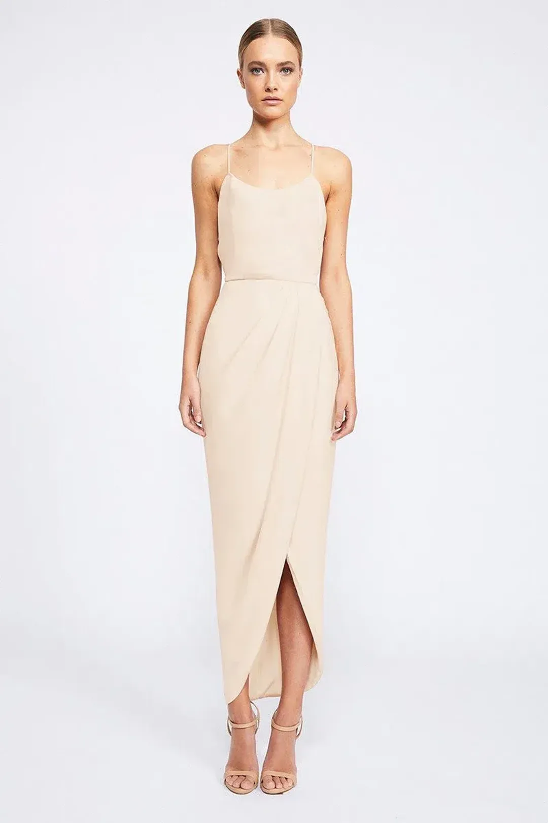 Shona Joy Core Lace up Maxi Dress Cream Size 8 for rent on The Volte - main image