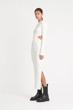 Sir The Label Celena Draped Midi Dress White | AU 8 for rent on The Volte - image 4
