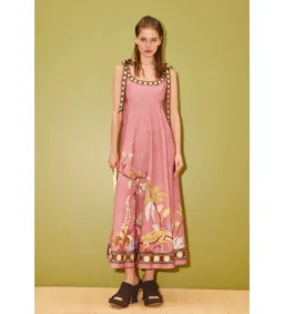 Alemais Zuri Ballet Midi Dress Pink Print Size 14 for rent on The Volte - image 1