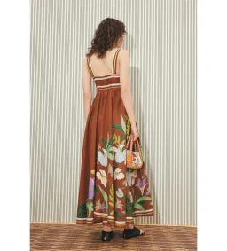 Alemais Alfie Twist Sundress in Chocolate Size AU10 for rent on The Volte - image 3