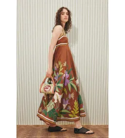 Alemais Alfie Twist Sundress in Chocolate Size AU10 for rent on The Volte - image 2