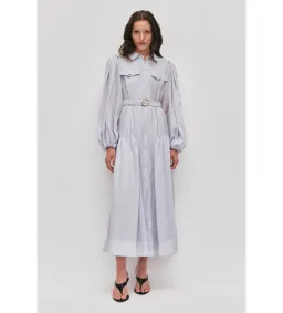 Aje Colide Maxi Shirt Dress French Blue Size 10 for rent on The Volte - image 1