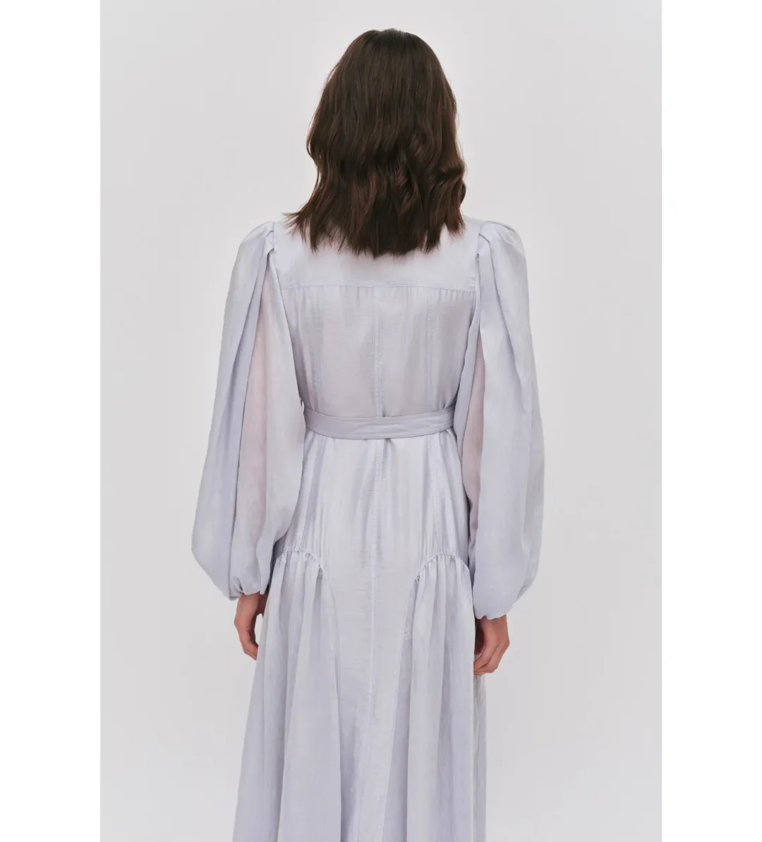 Aje Colide Maxi Shirt Dress French Blue Size 10 for rent on The Volte - main image