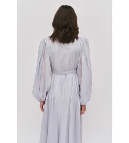 Aje Colide Maxi Shirt Dress French Blue Size 10 for rent on The Volte - image 4