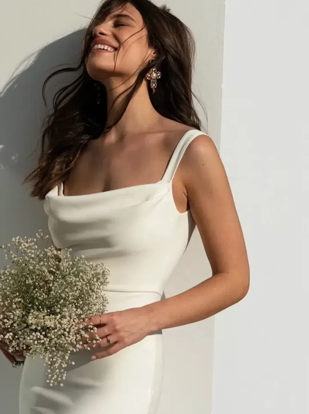 GRACE LOVES LACE GRACE CREPE FIT WEDDING DRESS / BRIDAL GOWN SIZE XS for rent on The Volte - main image