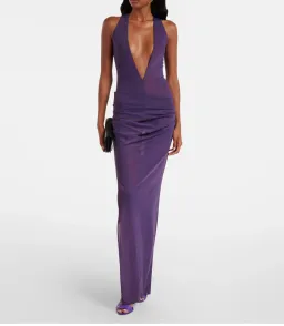  Alex Perry Maxi Dress / Sheer gown in purple in AU 6 (Fits AU 6-8) for rent on The Volte - image 1