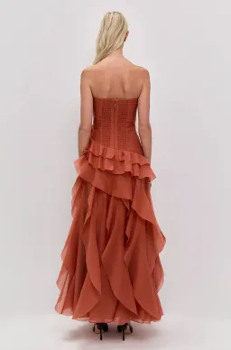 CANYON GOWN | CORAL CLAY - SIZE 6 for rent on The Volte - image 3