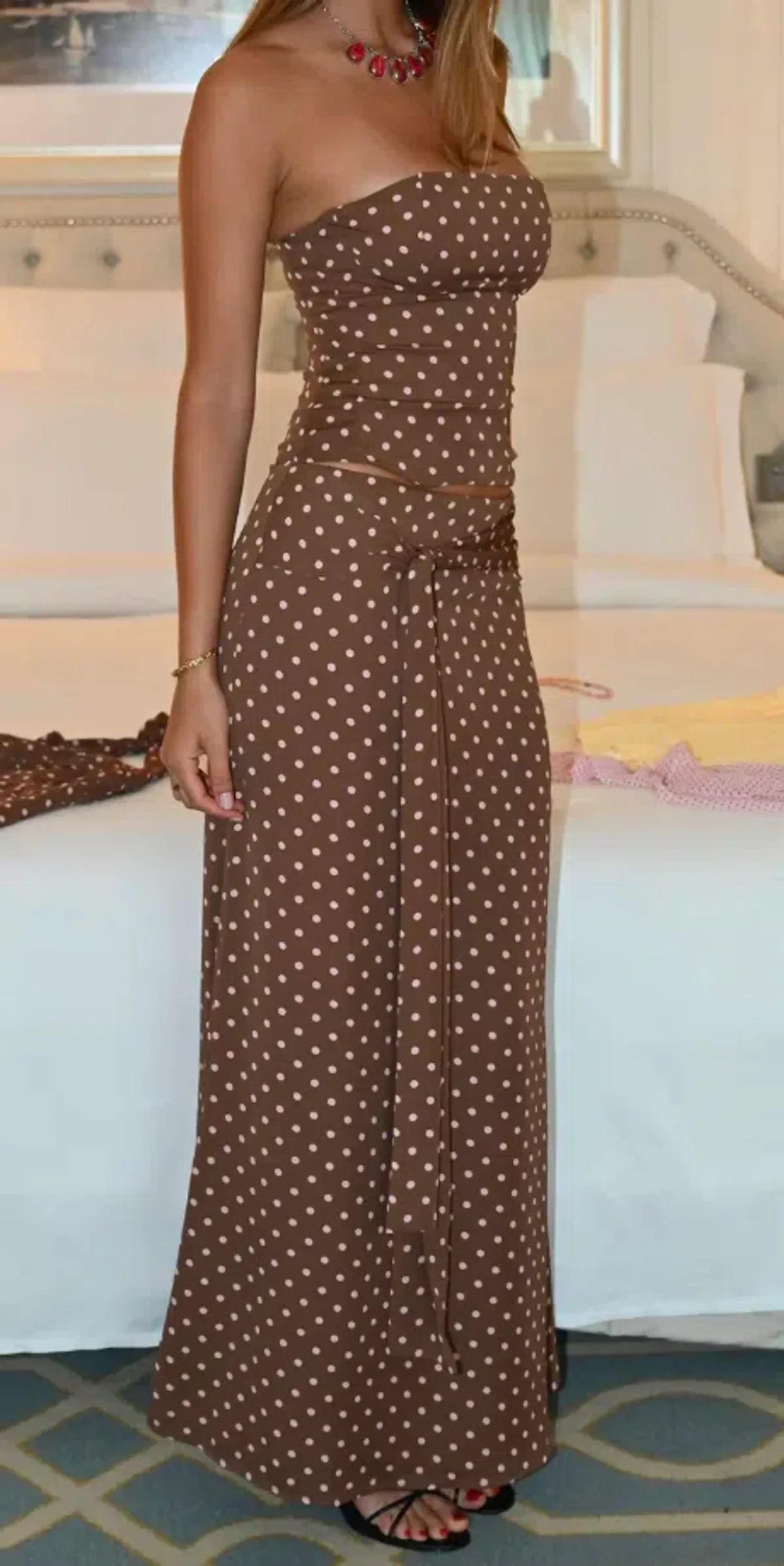 Dear Frankie Charlotte Set Cocoa size S  for rent on The Volte - main image