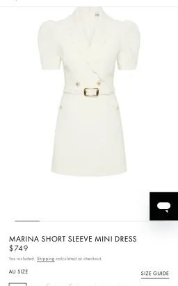 Rebecca Valance Marina Short Sleeve Mini Dress for rent on The Volte - image 2