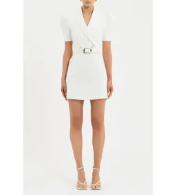 Rebecca Vallance Marina Short Sleeve Mini Dress in Ivory Size 14 for rent on The Volte - image 1