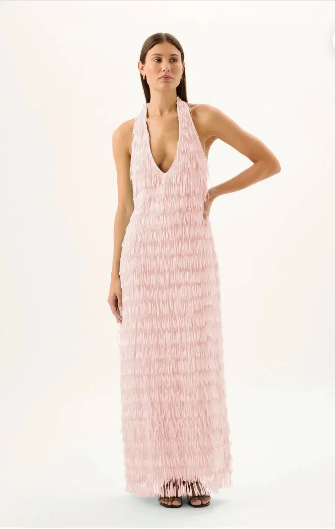 Roame ISCHIA FRINGE DRESS maxi Size xs for rent on The Volte - main image
