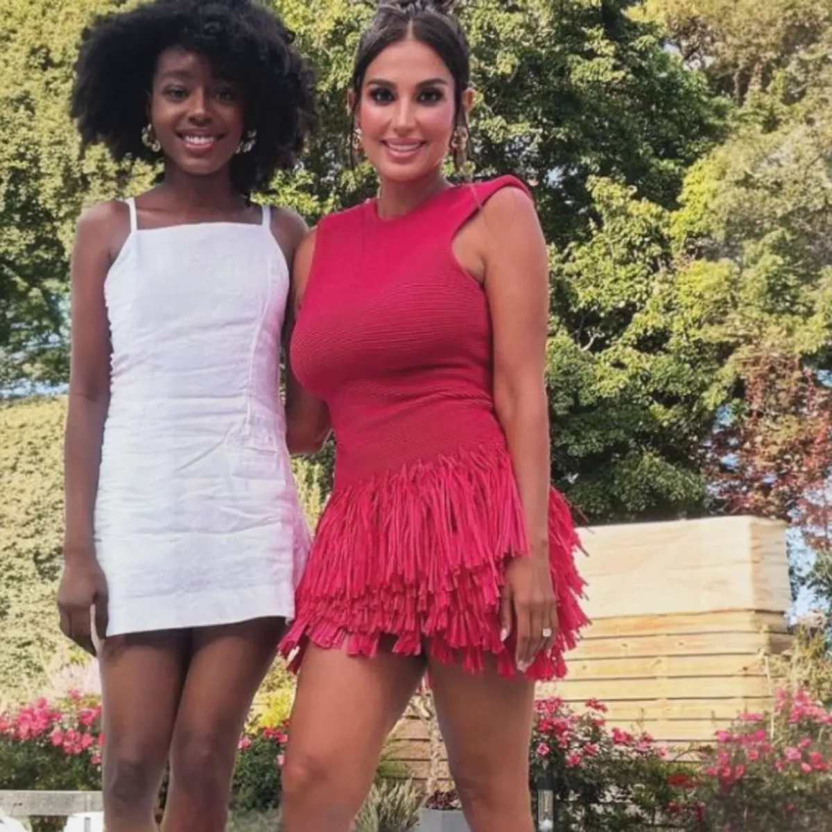 Aje Rushes Raffia Fuchsia Knit Mini Dress Size Medium / 10 AU for rent on The Volte - main image