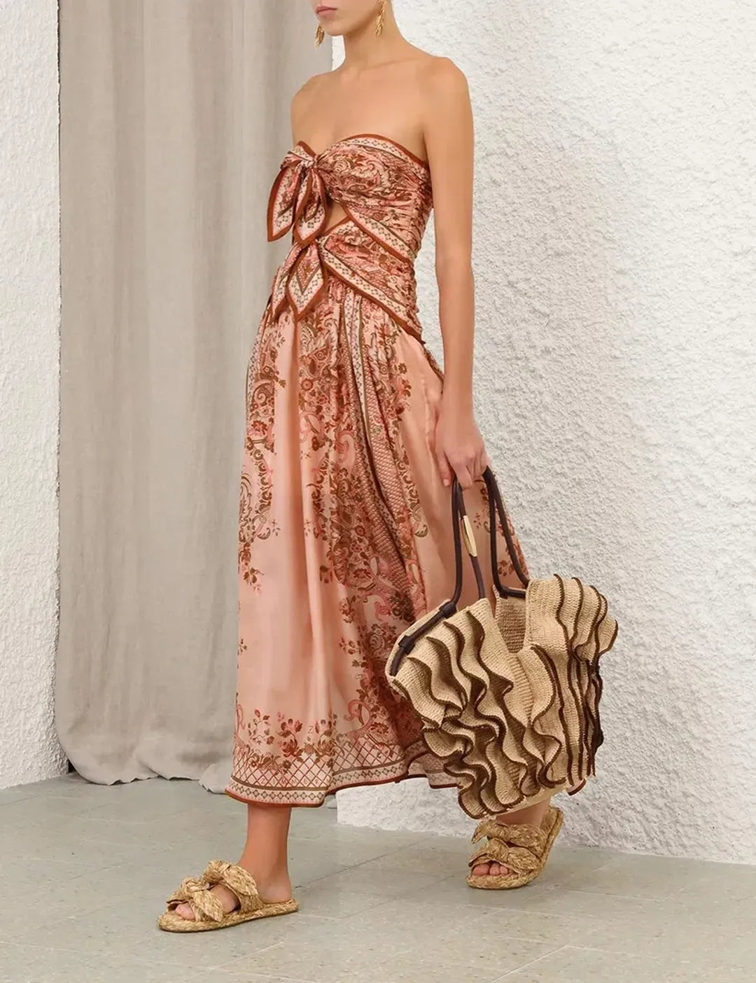 Zimmermann Aster Scarf Midi Dress - size 1 for rent on The Volte - main image