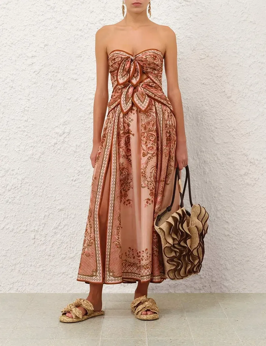 Zimmermann Aster Scarf Midi Dress - size 1 for rent on The Volte - main image