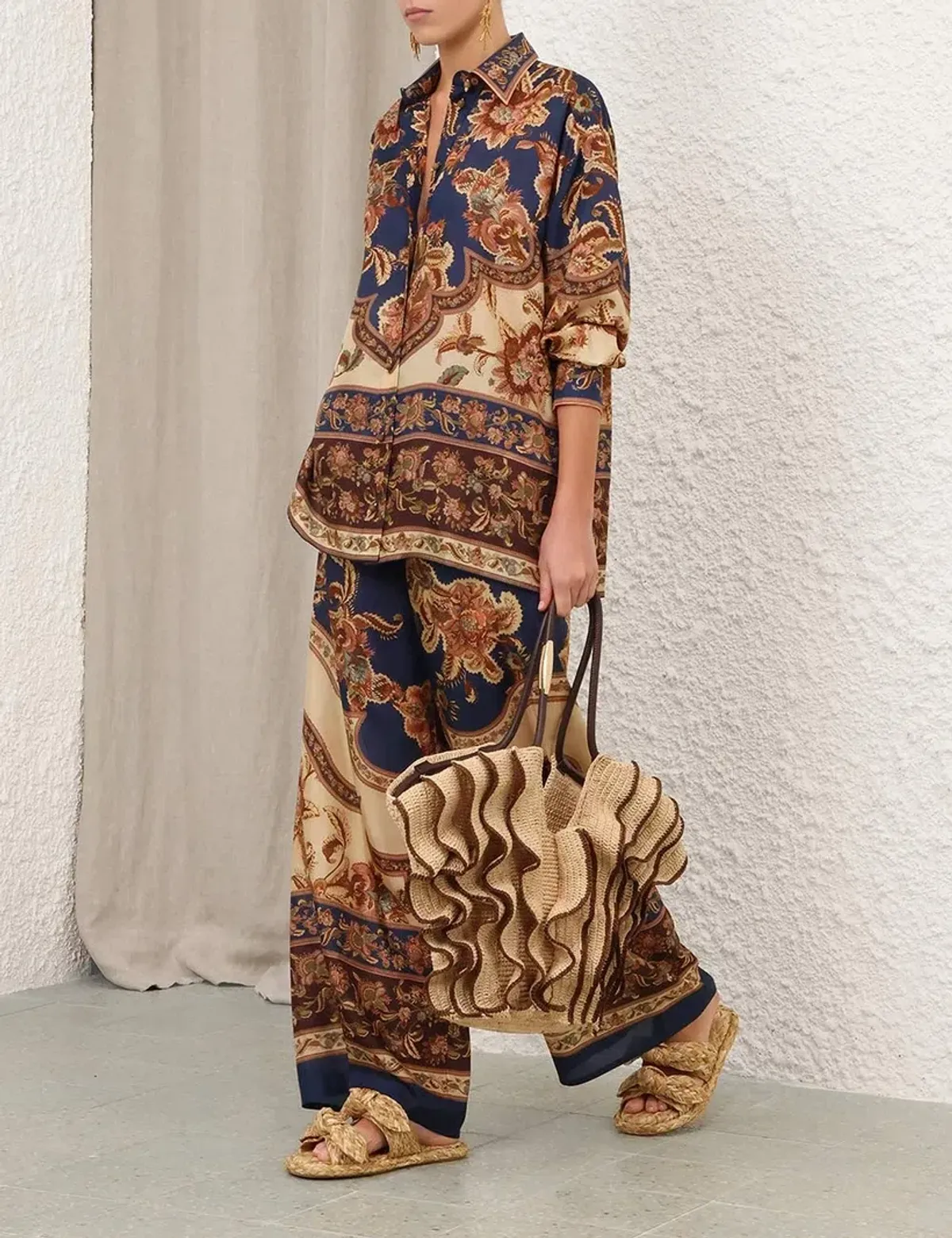 Zimmermann Aster Relaxed Shirt and Pants set - size 0/1 for rent on The Volte - main image