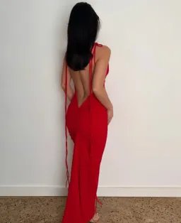 Melani the Label Amra Gown Red Size 8 for rent on The Volte - image 1