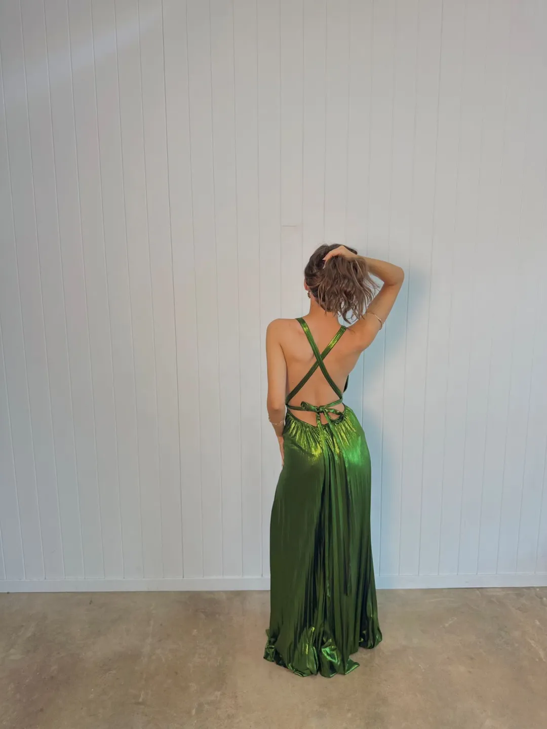 Retrofete Graciane Jumpsuit Green Size XSmall for rent on The Volte - main image