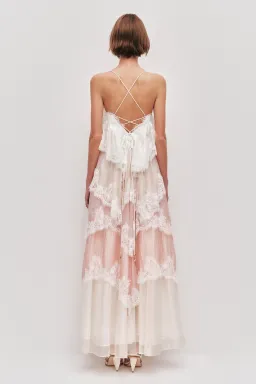 Aje Ophelia Lace Maxi Gown in Multi Size AU 8 for rent on The Volte - image 3