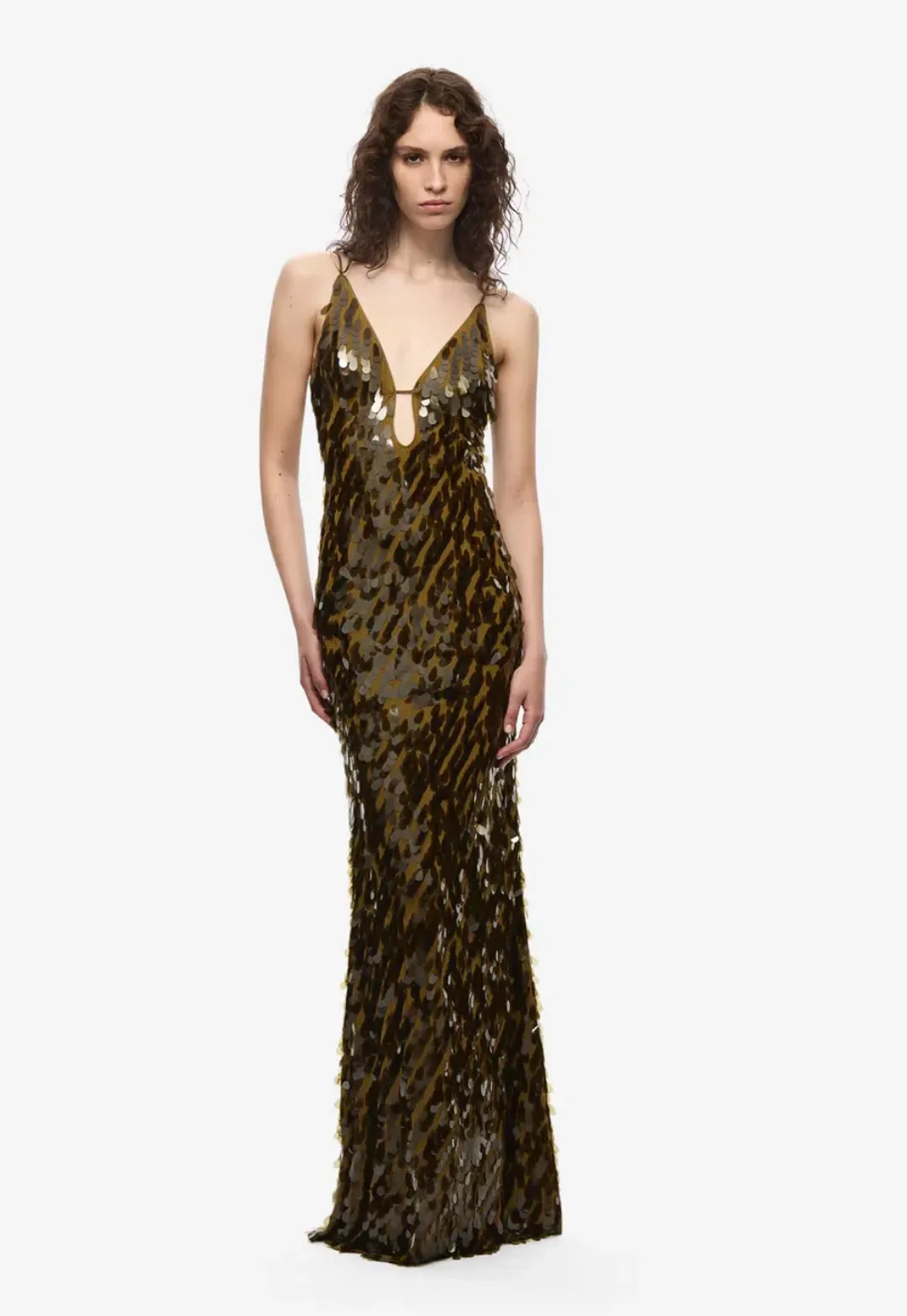 Misha The Sapphire Sequin Dress Lemon Plantation Green Size S / AU 8 for rent on The Volte - main image