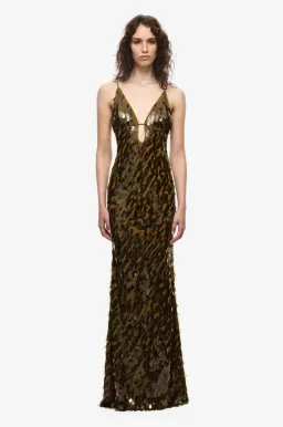 Misha The Sapphire Sequin Dress Lemon Plantation Green Size S / AU 8 for rent on The Volte - image 6
