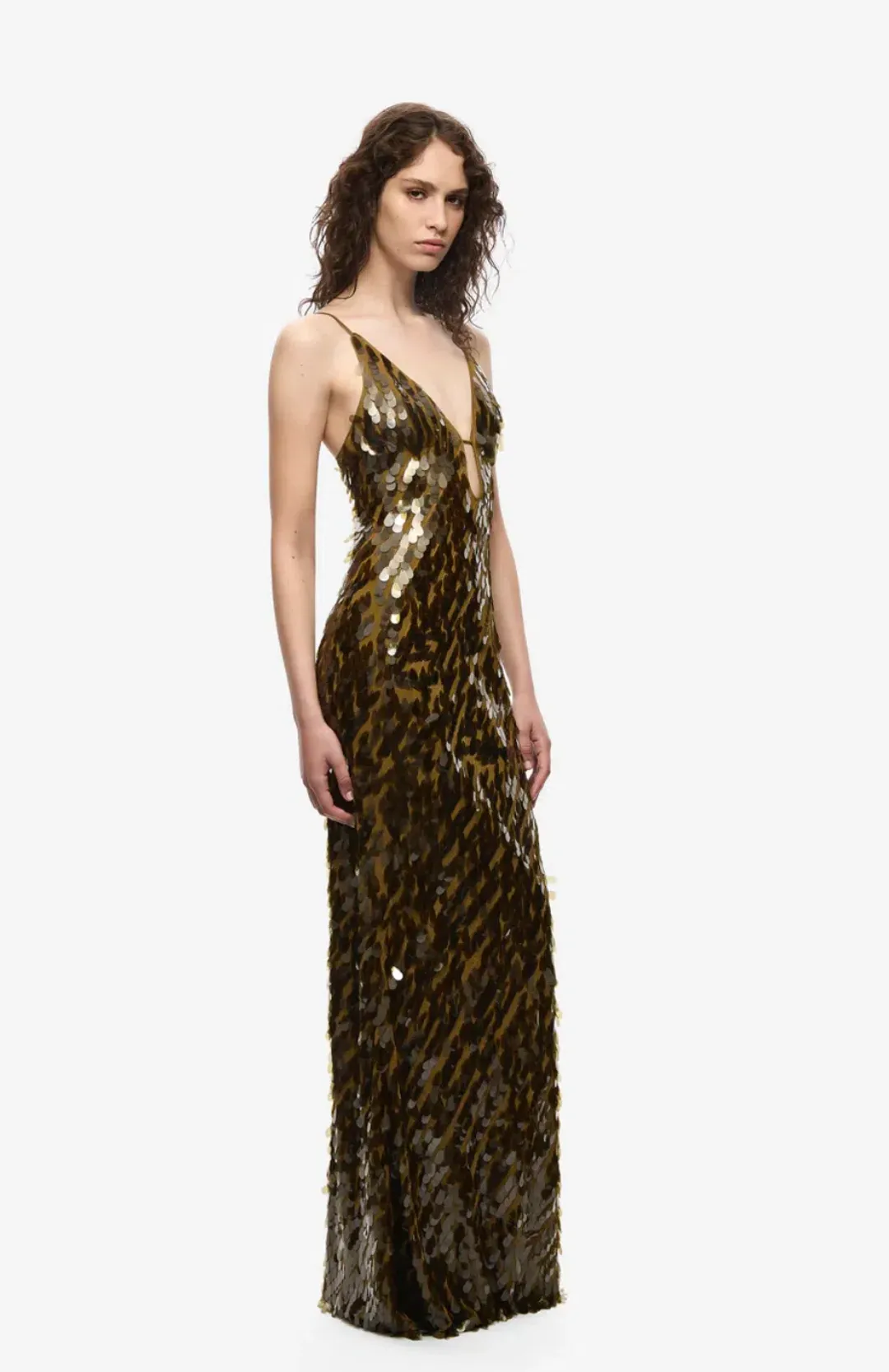 Misha The Sapphire Sequin Dress Lemon Plantation Green Size S / AU 8 for rent on The Volte - main image