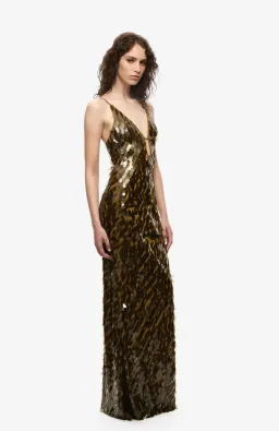 Misha The Sapphire Sequin Dress Lemon Plantation Green Size S / AU 8 for rent on The Volte - image 5