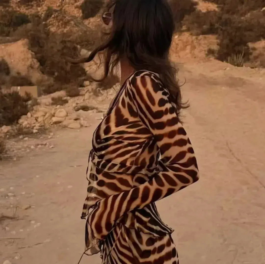 RAT & BOA RENO BLOUSE in Leopard Print Size S / AU 8 for rent on The Volte - main image