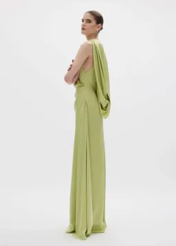 Rachel Gilbert Hallie Gown in Lime Green Size 2 / AU 10 for rent on The Volte - image 3