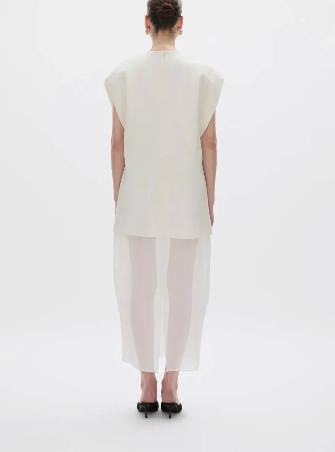 Rachel Gilbert Vida Shift Dress in Ivory Size 4 / AU 14 for rent on The Volte - main image