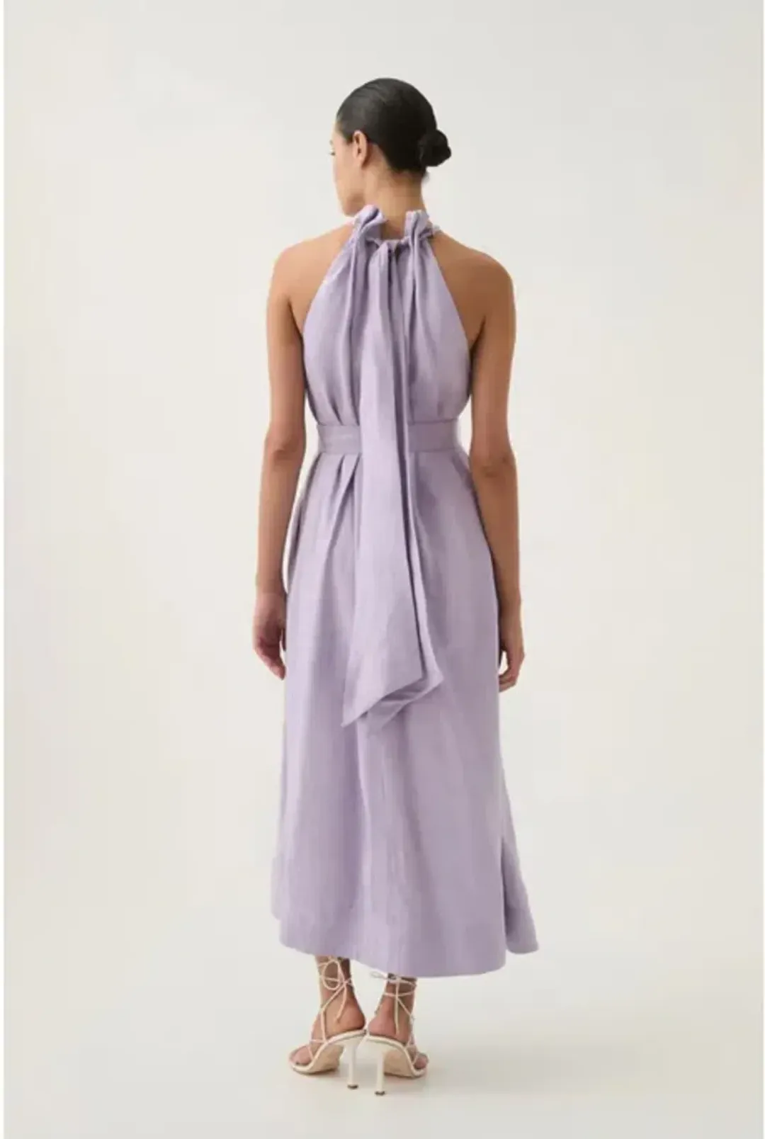 Aje Mariel Trapeze Midi Dress Lilac Size 16 for rent on The Volte - main image