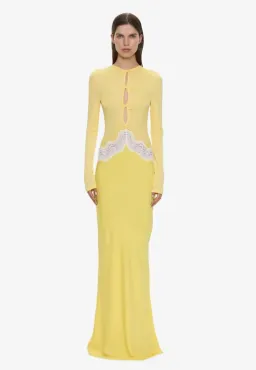 Christopher Esber Open Twist Verner Lace Dress Soleil White Size 8 for rent on The Volte - image 1
