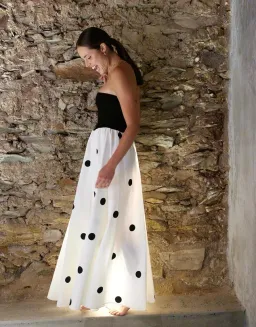 Aston Studio Frankie Maxi Dress Nero Milk Dot Size 16 for rent on The Volte - image 3