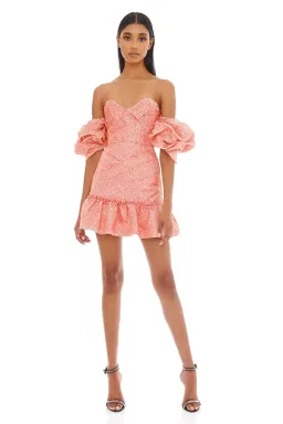 Eliya The Label Charlotte Mini Dress Pink Size 10 for rent on The Volte - image 1