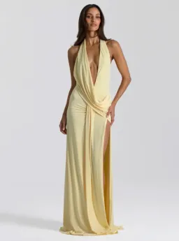 Natalie Rolt Winona Gown Lemon Size 0 / AU 6 for rent on The Volte - image 1