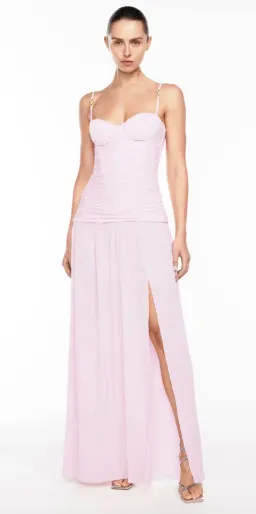 Manninng Cartell Double Time Pleat Dress Hydrangea Pink Bridesmaid Dress in AU 6 for rent on The Volte - image 1