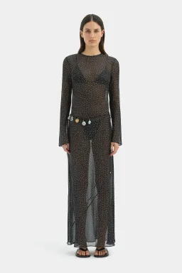 Sir the Label Lisander Long Sleeve Dress Polka Dot Nero Size 1  for rent on The Volte - image 2